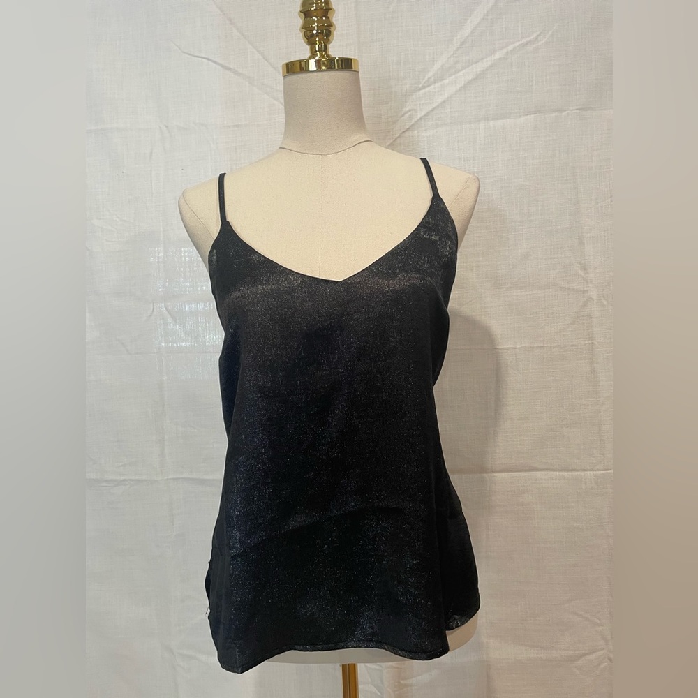 Shimmery NWT black tank L - Picture 6 of 7